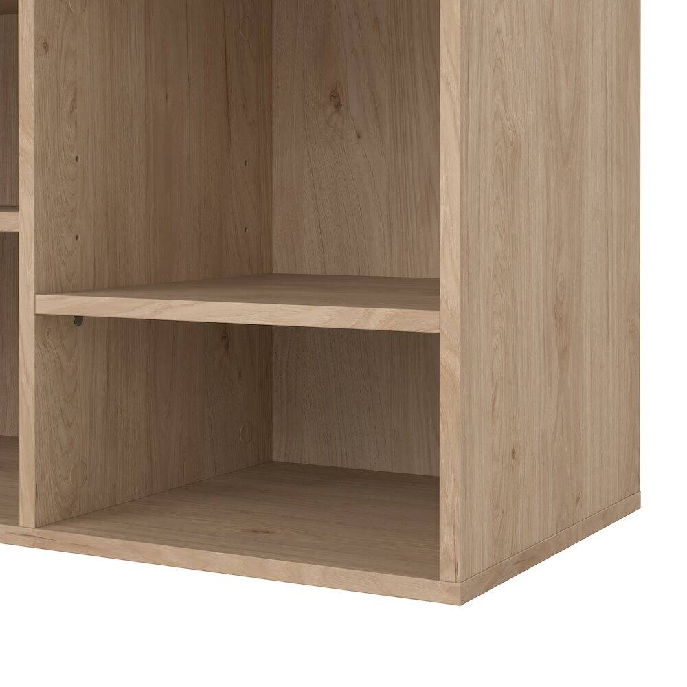 Alt View 2. Tvilum - Hyper 6 Cubby Bench, Jackson Hickory - Brown.