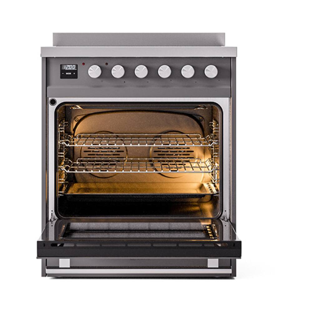 Alt View 1. ILVE - ILVE Professional Plus II Series 30 in. Induction Range with 4 Induction Elements (Satin Trim) - Graphite Matte.