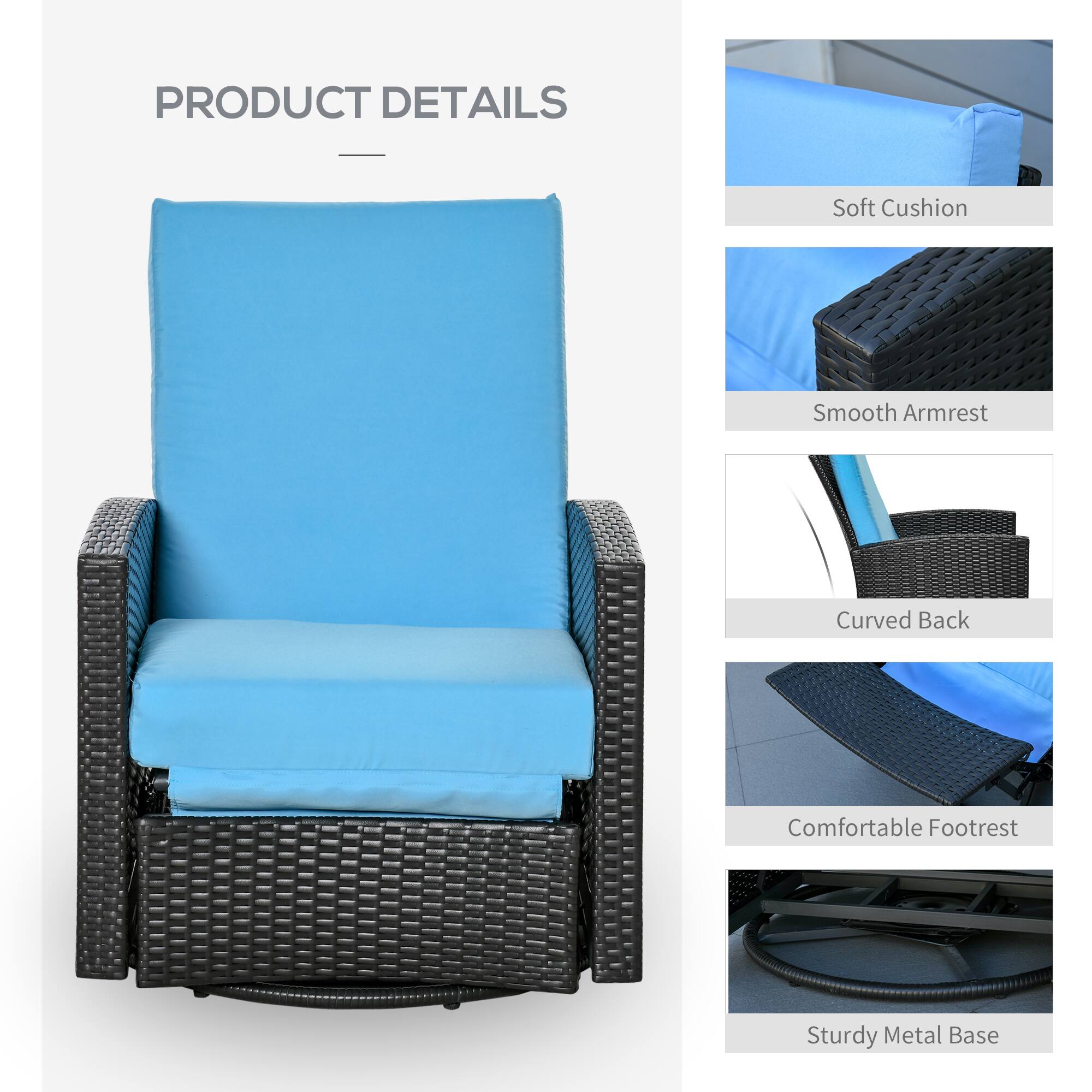 PRODUCT DETAILS

- Soft Cushion
- Smooth Armrest
- Curved Back
- Comfortable Footrest
- Sturdy Metal Base