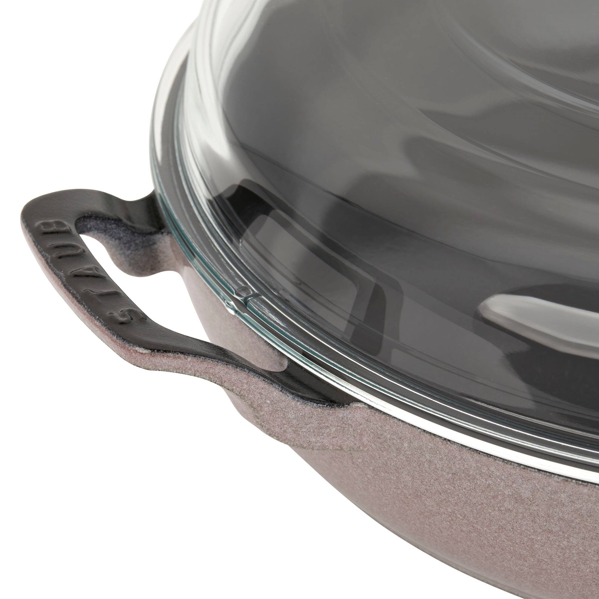 Alt View 2. Staub - STAUB Cast Iron 3.5-qt Braiser with Glass Lid - Lilac - Lilac.