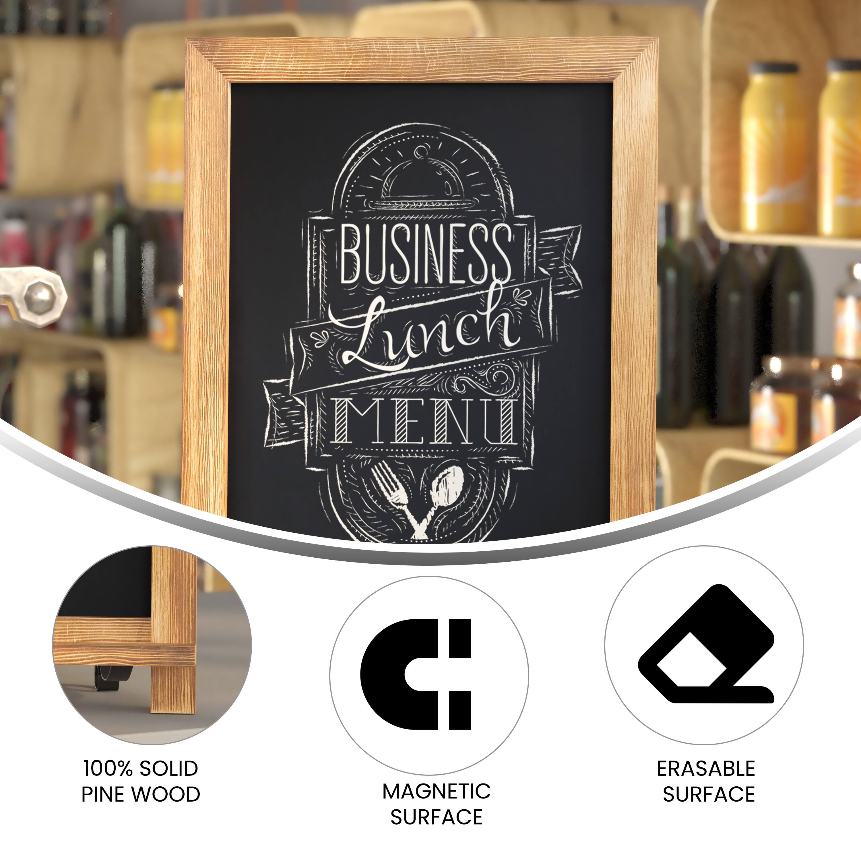 BUSINESS Lunch MENU

100% SOLID PINE WOOD

MAGNETIC SURFACE

ERASABLE SURFACE