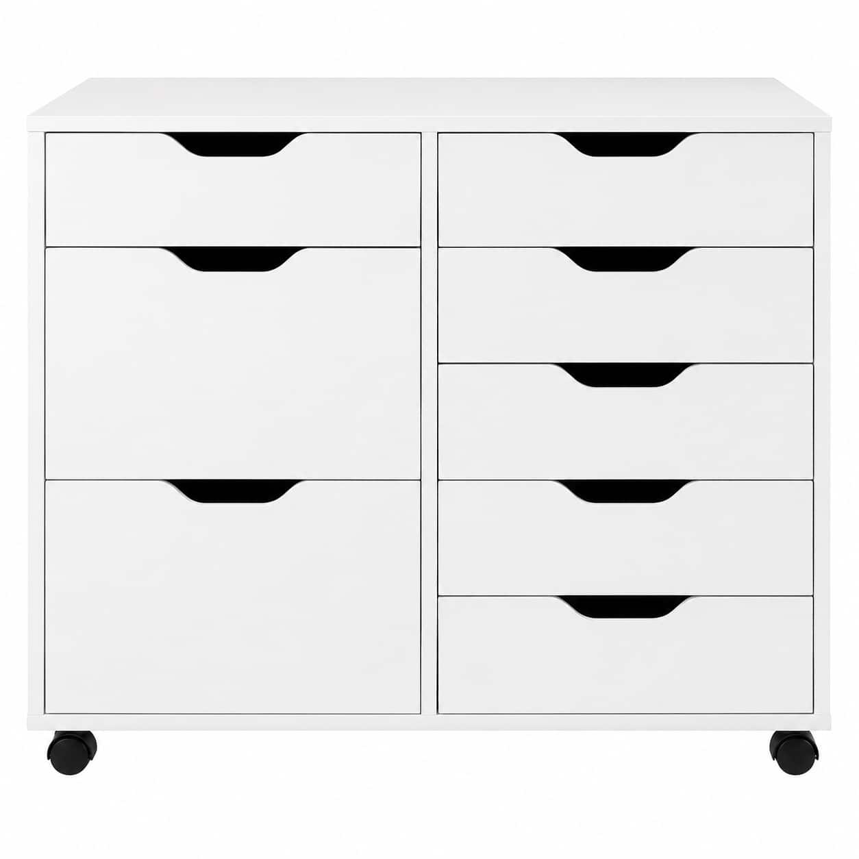 FurniFact - Contemporary Storage Cabinet with Drawers for Home Office Organization - White price history on PriceWatchPro