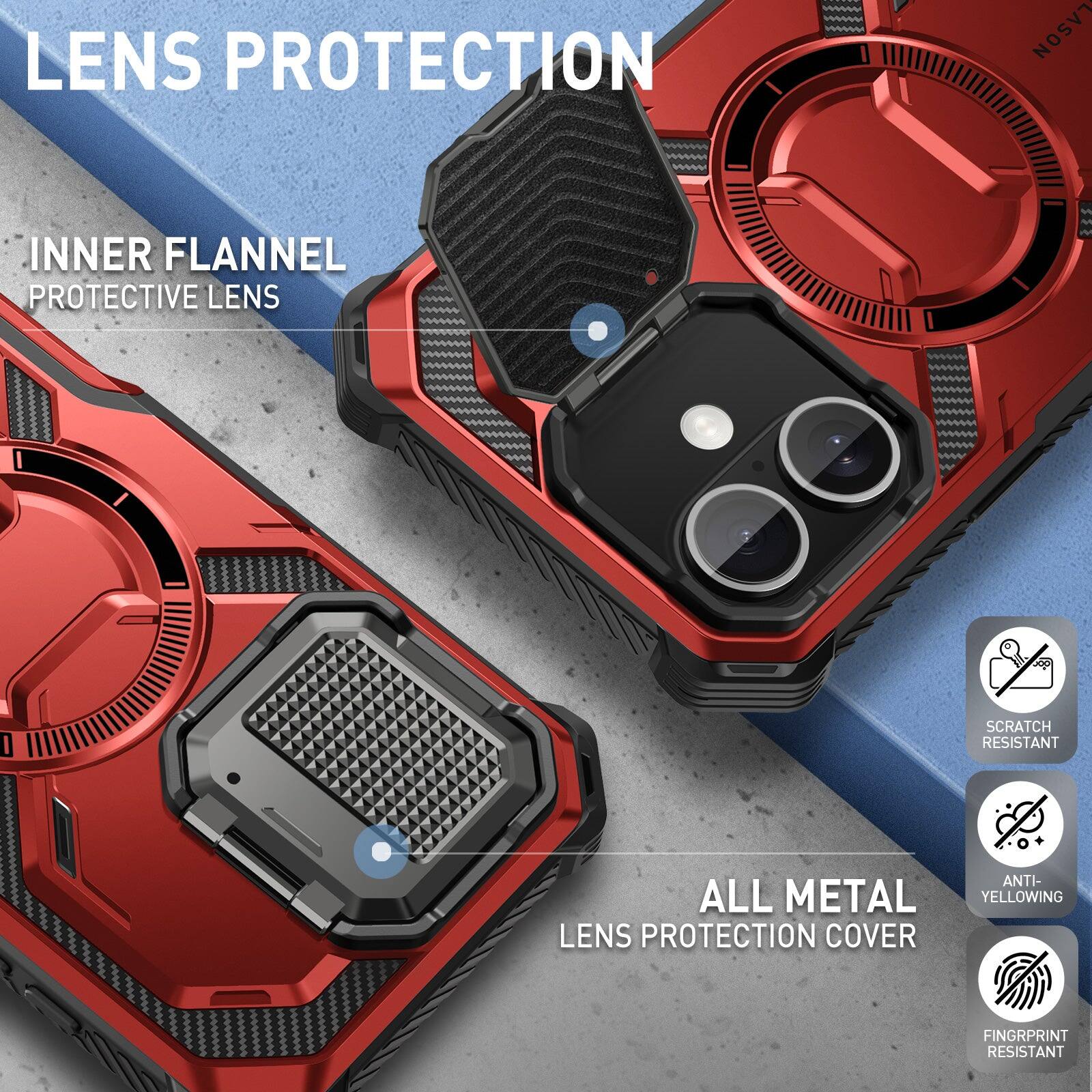 LENS PROTECTION

INNER FLANNEL PROTECTIVE LENS

ALL METAL LENS PROTECTION COVER

- SCRATCH RESISTANT
- ANTI-YELLOWING
- FINGERPRINT RESISTANT