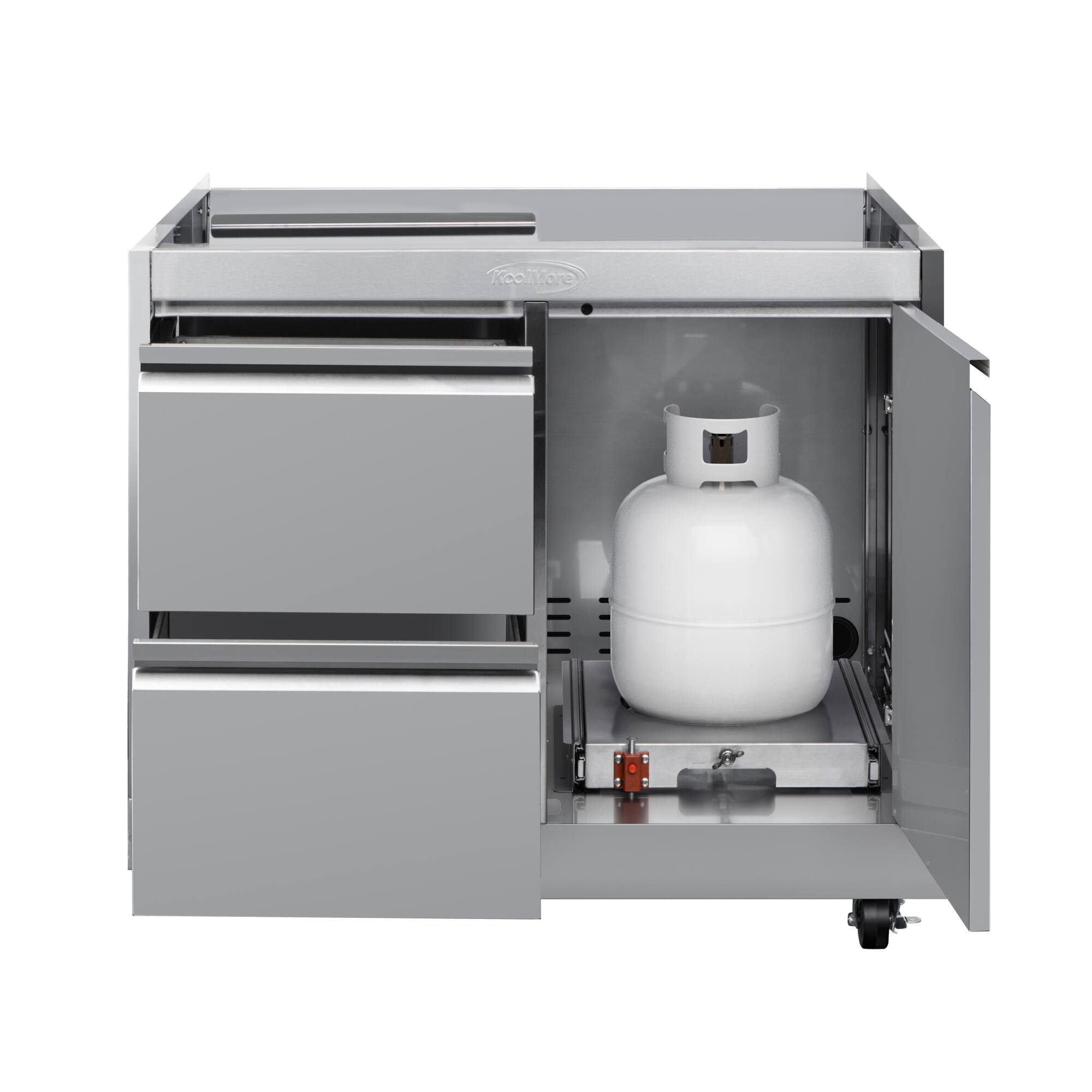 Alt View 7. Koolmore - KoolMore Outdoor Kitchen 30 in. BBQ Liquid Propane Grill with Cabinet in Stainless-Steel (KM-OKS-BQ30-BQ30CAB) - Stainless Steel.