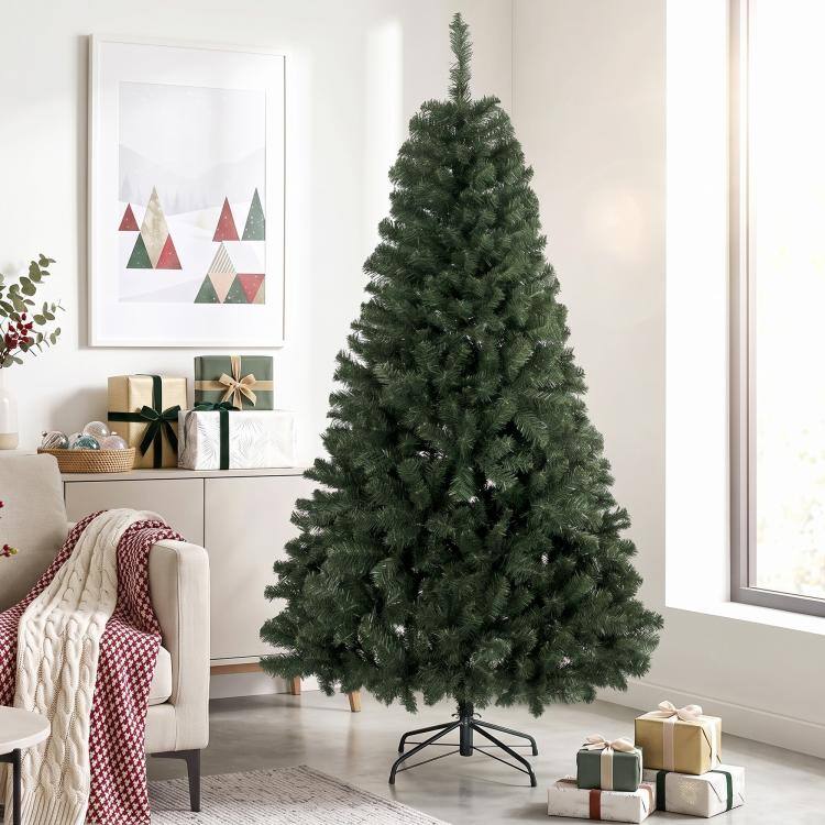 PULUZ 6 ft Artificial Christmas Tree, Norway Spruce Tree, Hinged Xmas ...