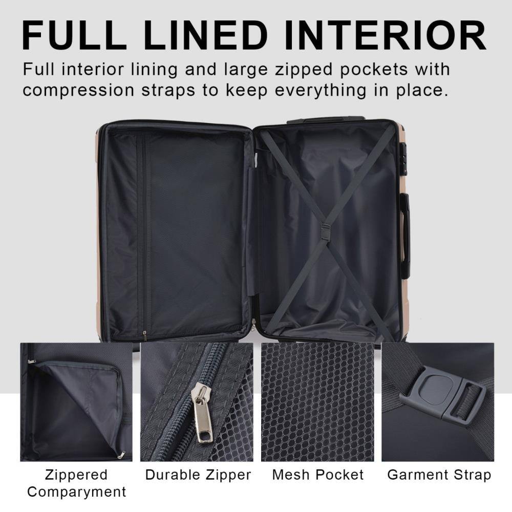 FULL LINED INTERIOR

Full interior lining and large zipped pockets with compression straps to keep everything in place.

- Zippered Compartment
- Durable Zipper
- Mesh Pocket
- Garment Strap