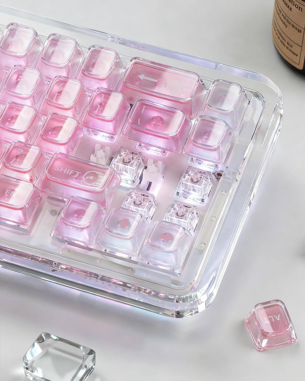 Sure, here is the corrected text from the image:

- SHIFT
- ALT
- F1
- F2
- F3
- F4
- F5
- F6
- F7
- F8
- F9
- F10
- F11
- F12
- 1
- 2
- 3
- 4
- 5
- 6
- 7
- 8
- 9
- 0
- -
- =
- Backspace
- Tab
- Q
- W
- E
- R
- T
- Y
- U
- I
- O
- P
- [
- ]
- \
- A
- S
- D
- F
- G
- H
- J
- K
- L
- ;
- '
- Enter
- Shift
- Z
- X
- C
- V
- B
- N
- M
- ,
- .
- /
- Space
- Caps Lock
- Fn
- Left Arrow
- Right Arrow
- Up Arrow
- Down Arrow
- Insert
- Delete
- Home
- End