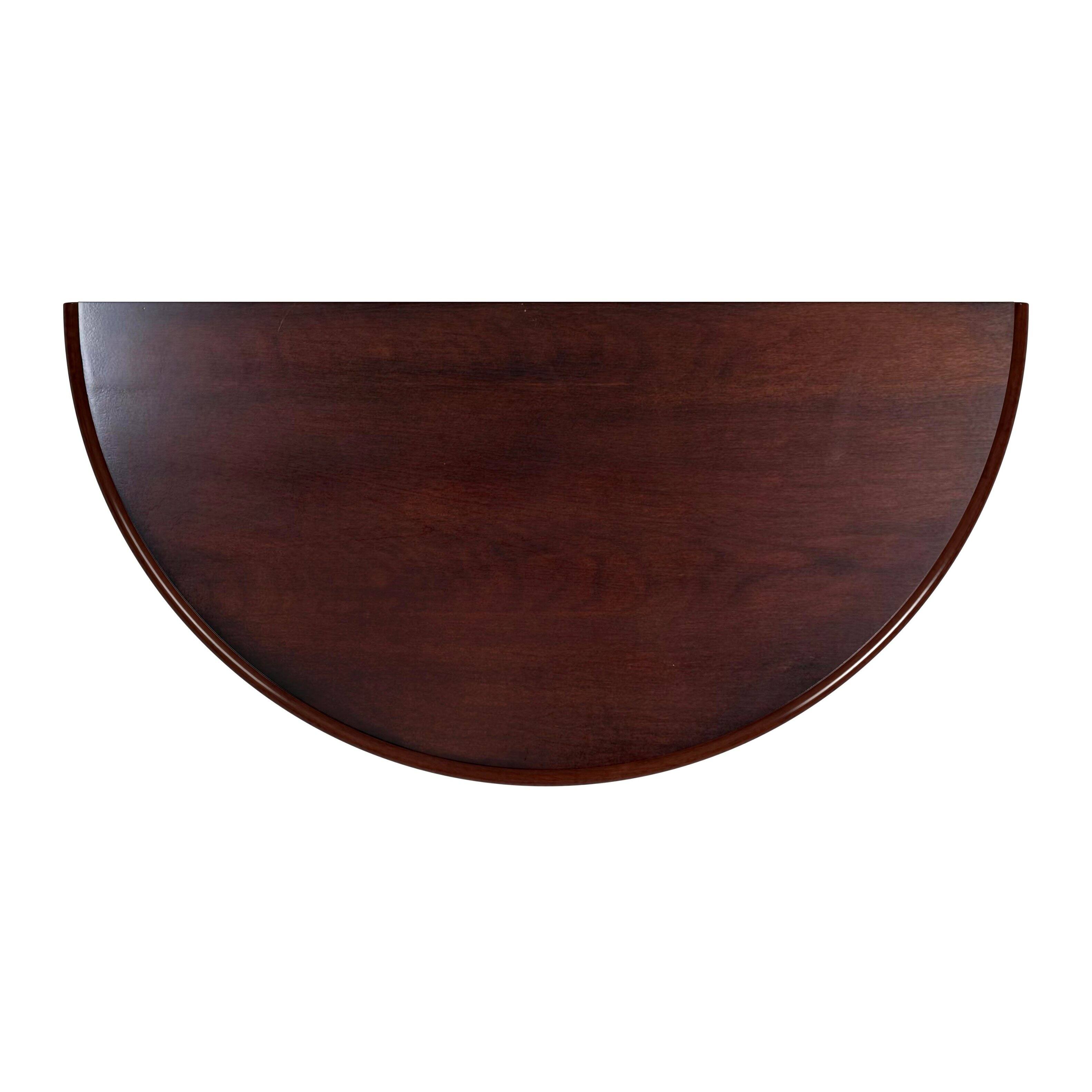 Alt View 4. Butler Specialty - Bellini 24 in. W Demilune Wood Console Table with Lower Open Shelf - Dark Brown.