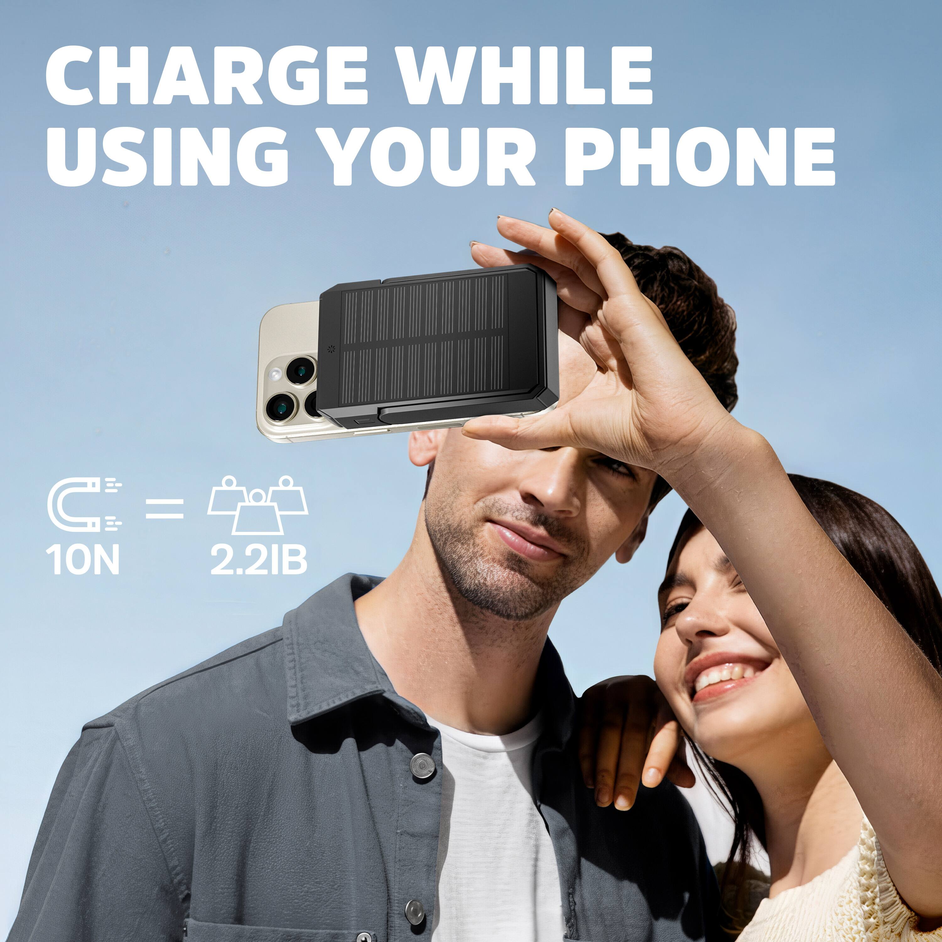 CHARGE WHILE USING YOUR PHONE

10N = 2.2IB