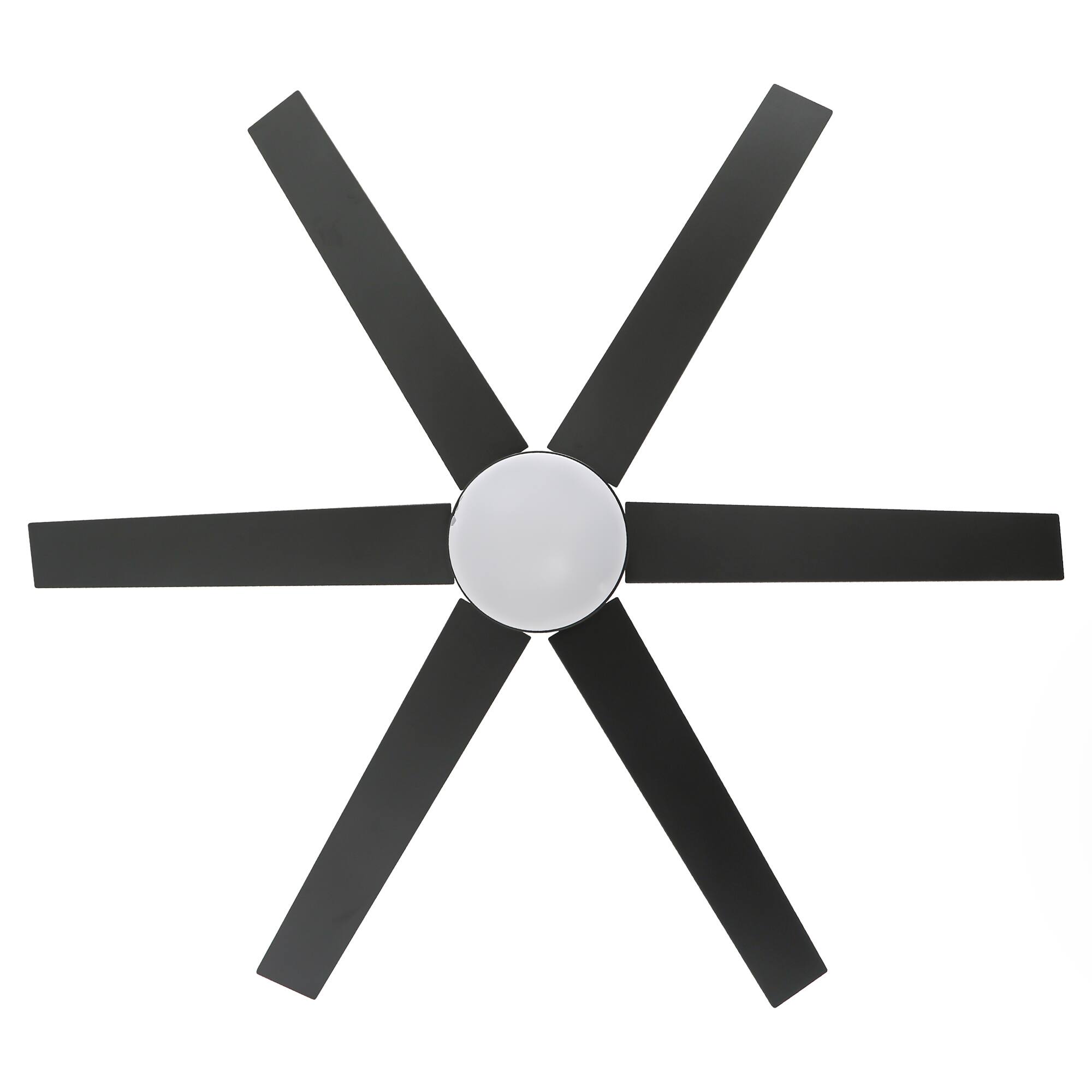 Alt View 10. Vaczon - 60" Modern Black 3CCT Integrated LED Smart Ceiling Fan with Light and APP - Black.