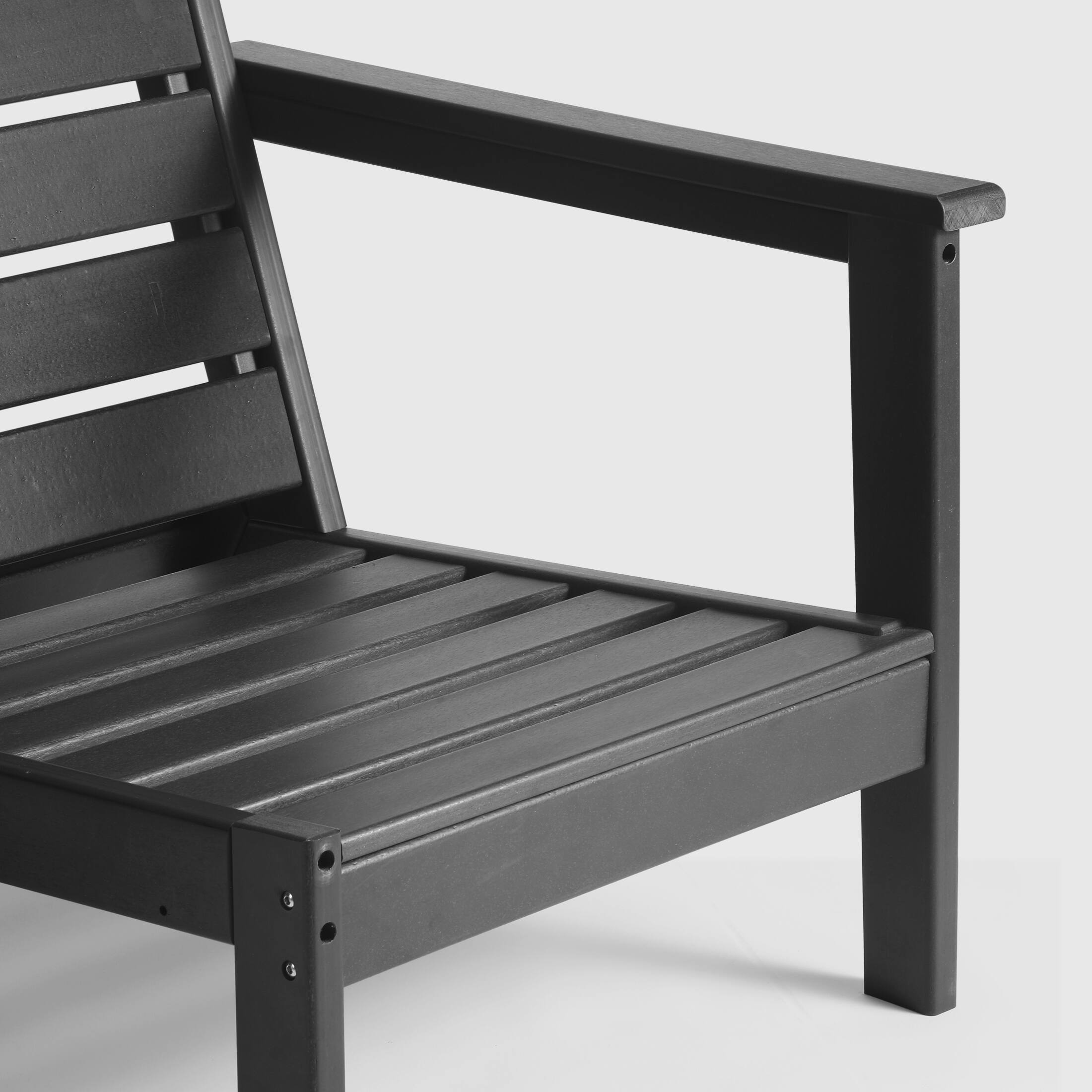 Alt View 1. WestinTrends - WestinTrends Avalon Outdoor Patio HDPE Deep Seating Sectional Loveseat - Black.