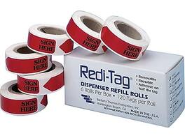 Redi-Tag - Sign Here Flags, 0.56" Wide, 720/Box - Red