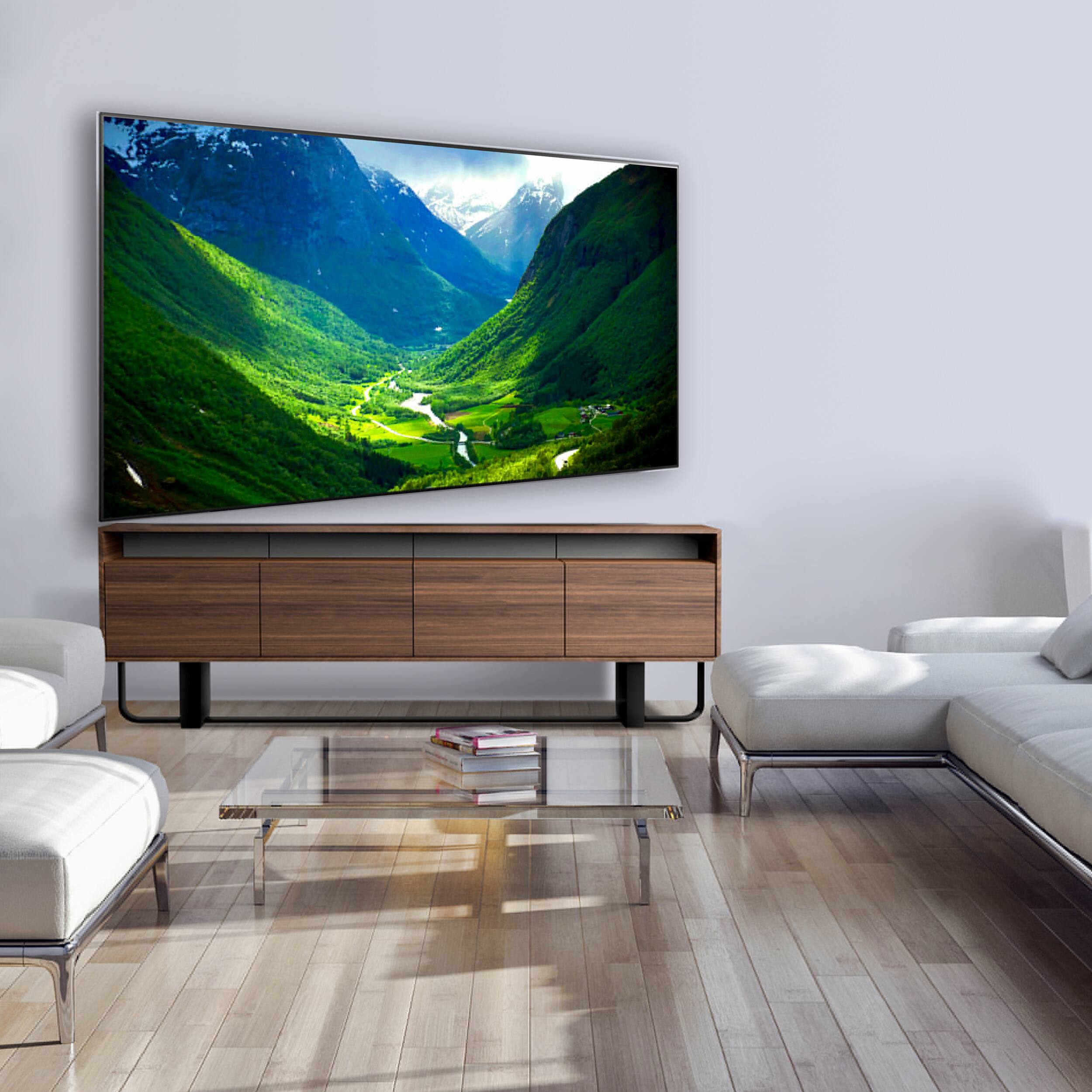 Alt View 3. MegaMounts - MegaMounts Full Motion Articulated Tilt and Swivel Television Wall Mount for 37 60 Inch Screens with Bubble Level - Black.