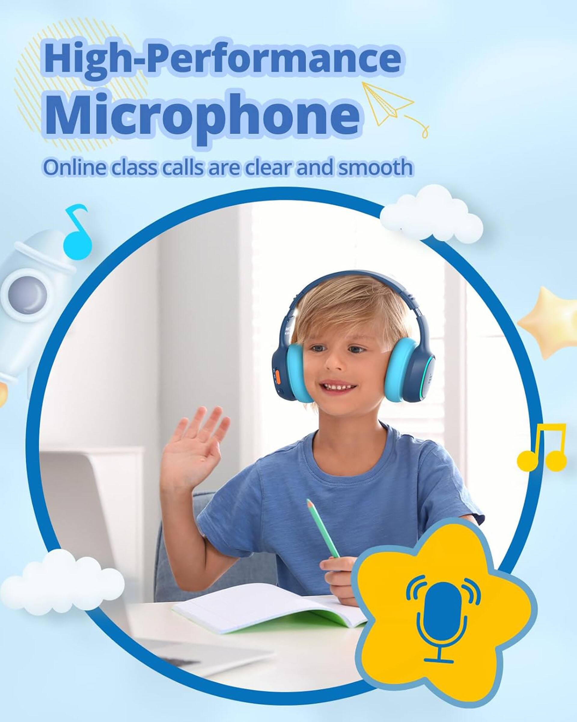 High-Performance Microphone: Online class calls are clear and smooth.