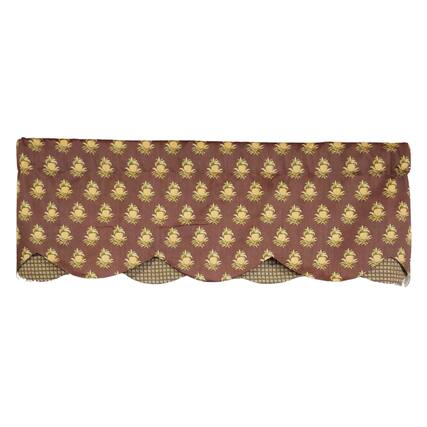 Front. RLF Home - RLF Home 3" Rod Pocket High Quality Fabric Cherry Vine D-Regal Valance for Windows 50" x 17" Rose - Rose.