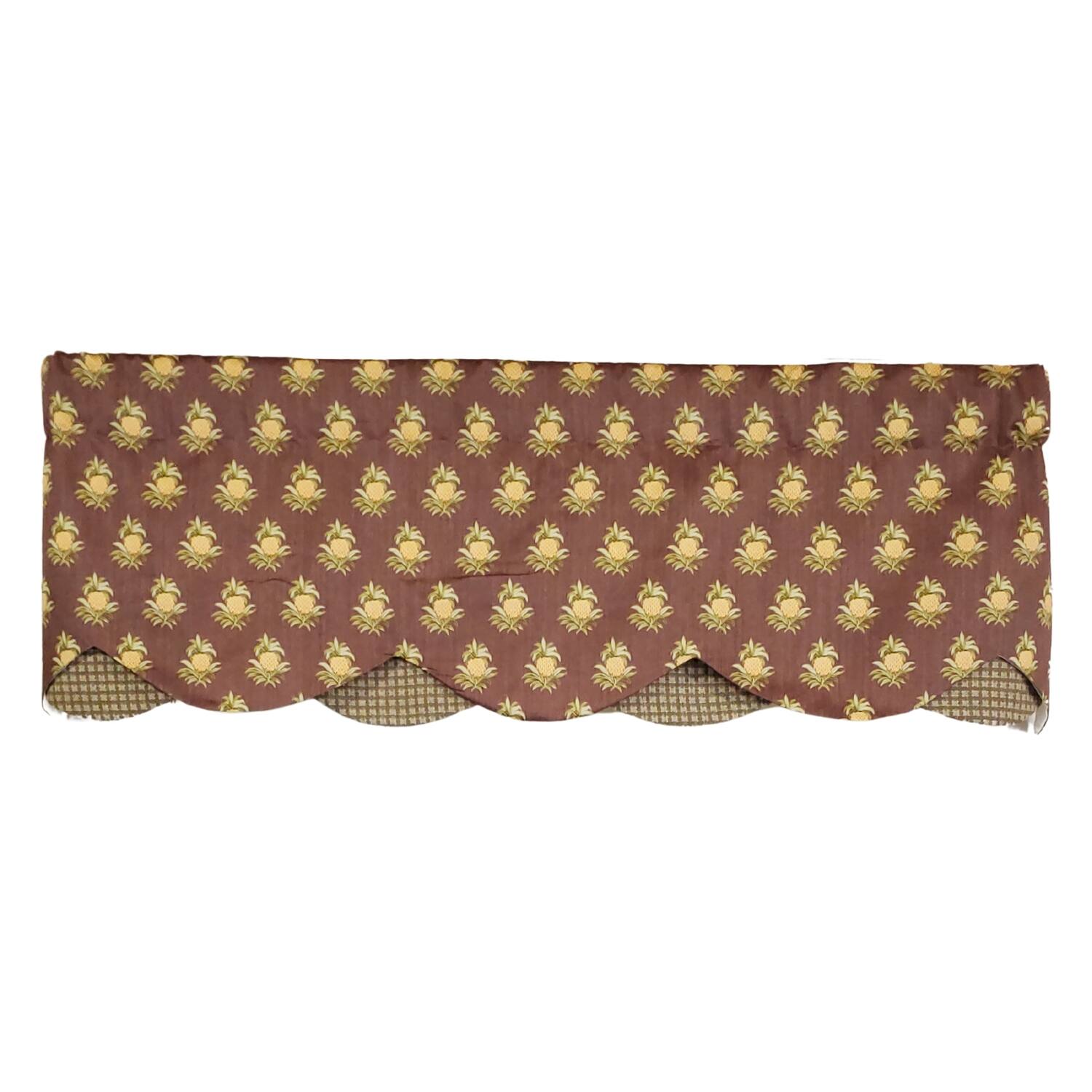 Front. RLF Home - RLF Home 3" Rod Pocket High Quality Fabric Cherry Vine D-Regal Valance for Windows 50" x 17" Rose - Rose.