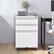 Alt View 1. Ecooso - 3 Drawer Mobile File Cabinet with Lock, Fully Assembled Metal Office File Storage Organizer for Letter A4 Files - White.