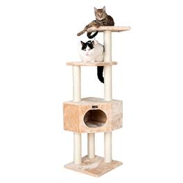 Armarkat - 3 Tier Real Wood Cat Tree Scratch Furniture - Beige