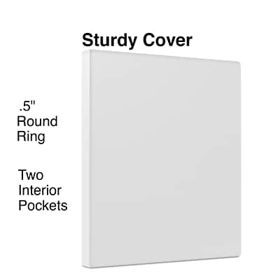 Sturdy Cover  
.5" Round Ring  
Two Interior Pockets