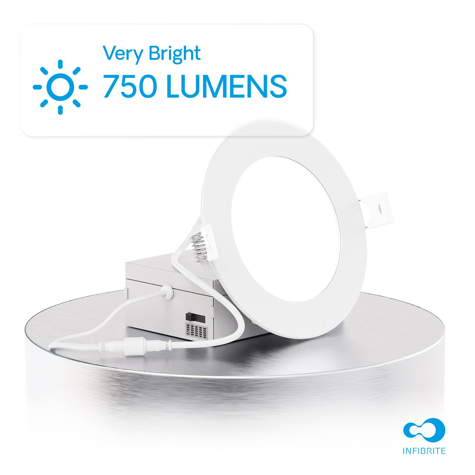 Very Bright 750 LUMENS
INFIBRITE