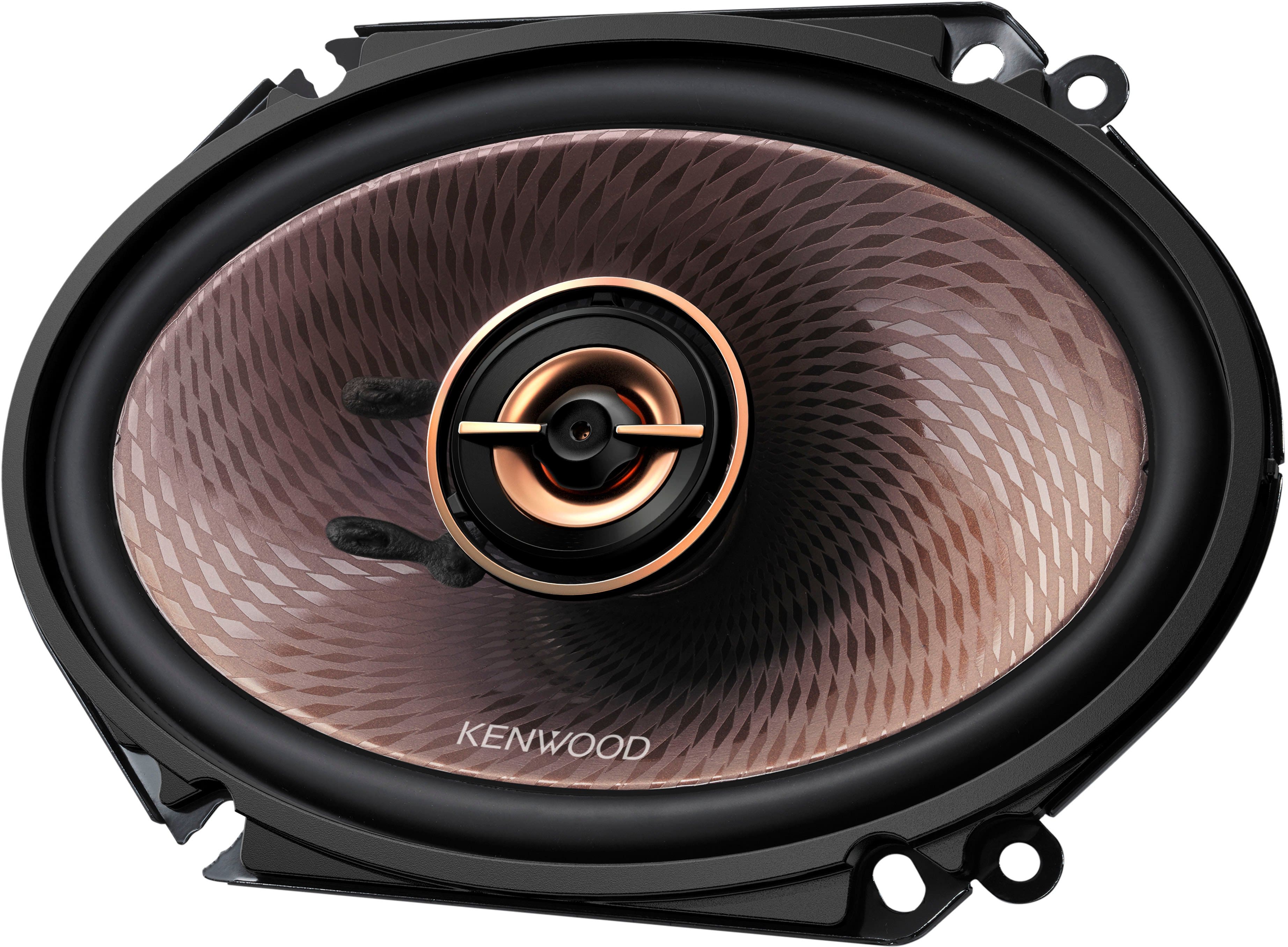 Front. Kenwood - 6" x 8" 2-Way Car Speaker - Black.