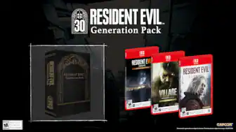 RESIDENT EVIL™ 30 Generation Pack
RESIDENT EVIL Generation Pack
RESIDENT EVIL 2
REMAKE
GOLD EDITION
RESIDENT EVIL 7
BIOHAZARD
VILLAGE
RESIDENT EVIL
REQUIEM
Mature 17+
Intense Violence
Blood and Gore
Strong Language
CAPCOM
Game and in-game items subject to license. Final visuals and subject to change. ©CAPCOM