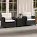 Alt View 5. Costway - 3 PCS Patio Furniture Set with Tempered Glass Coffee Table Washable Cushions - Off White,Black.