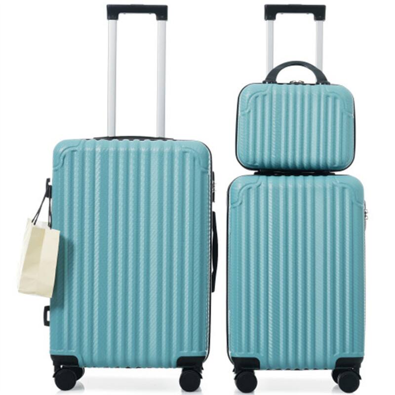 HTUTWOO - 3-Piece Luggage Set - Hardshell ABS Suitcase, Spinner Wheels,TSA Lock, Side Hooks,Lightweight Carry-On & Checked Luggage - Ice Blue
