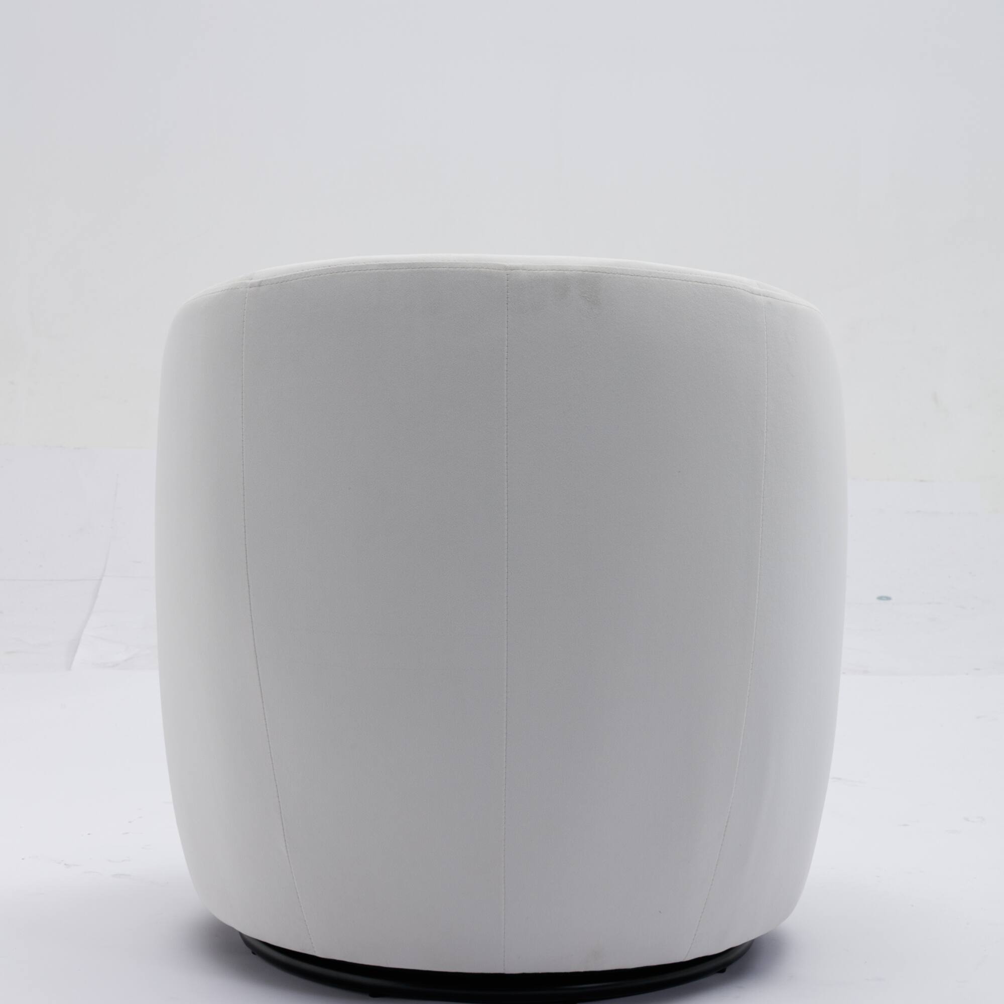 Alt View 9. GOODSILO - Contemporary Velvet Swivel Accent Armchair with Ergonomic Design and 360-Degree Rotation - White.