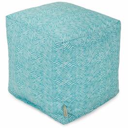 Majestic Home - Cube Pouf South West Teal - Blue