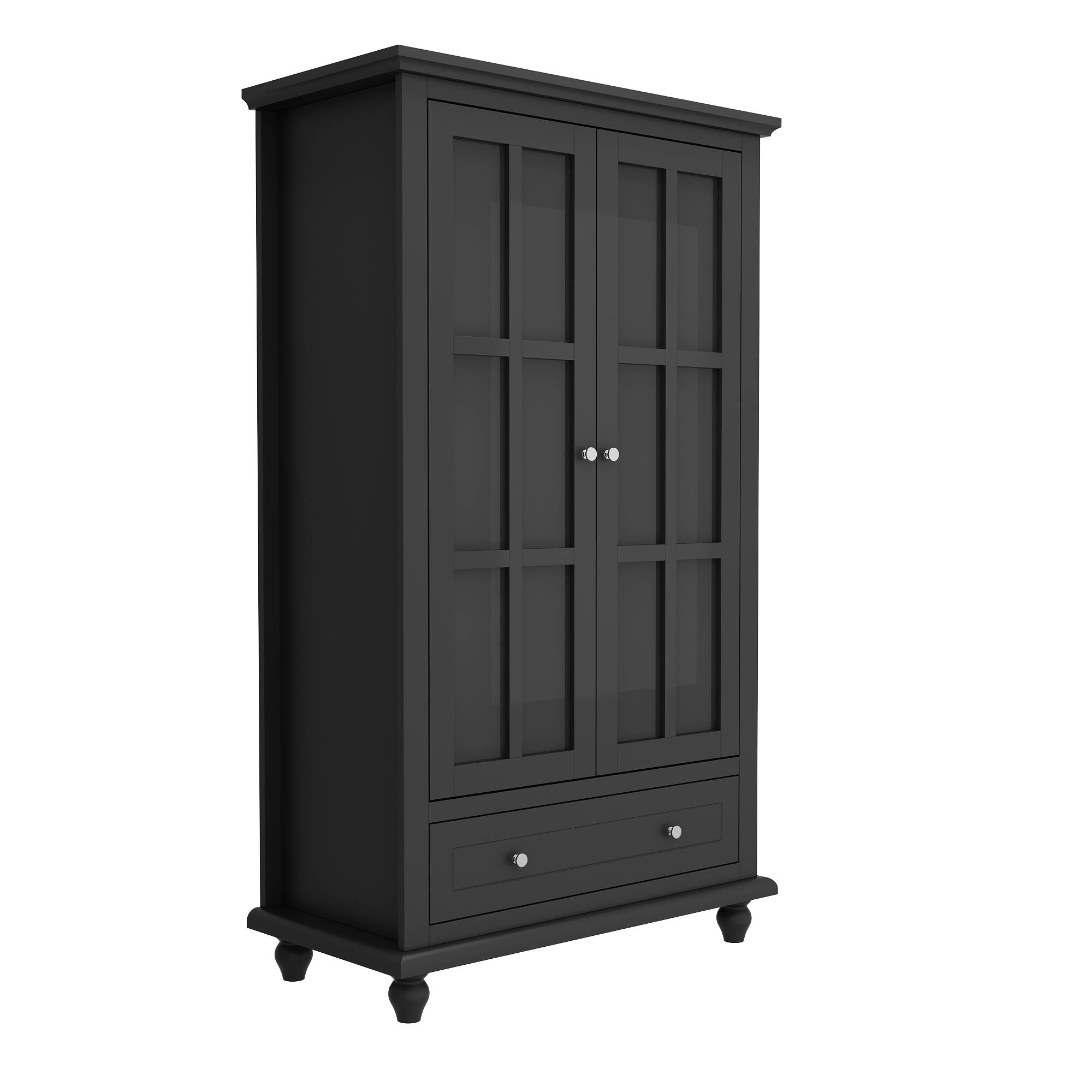 Angle. Famapy - Famapy Buffet Cabinet Buffet Pantry Showcase & Organize in Style Credenzas - Black.