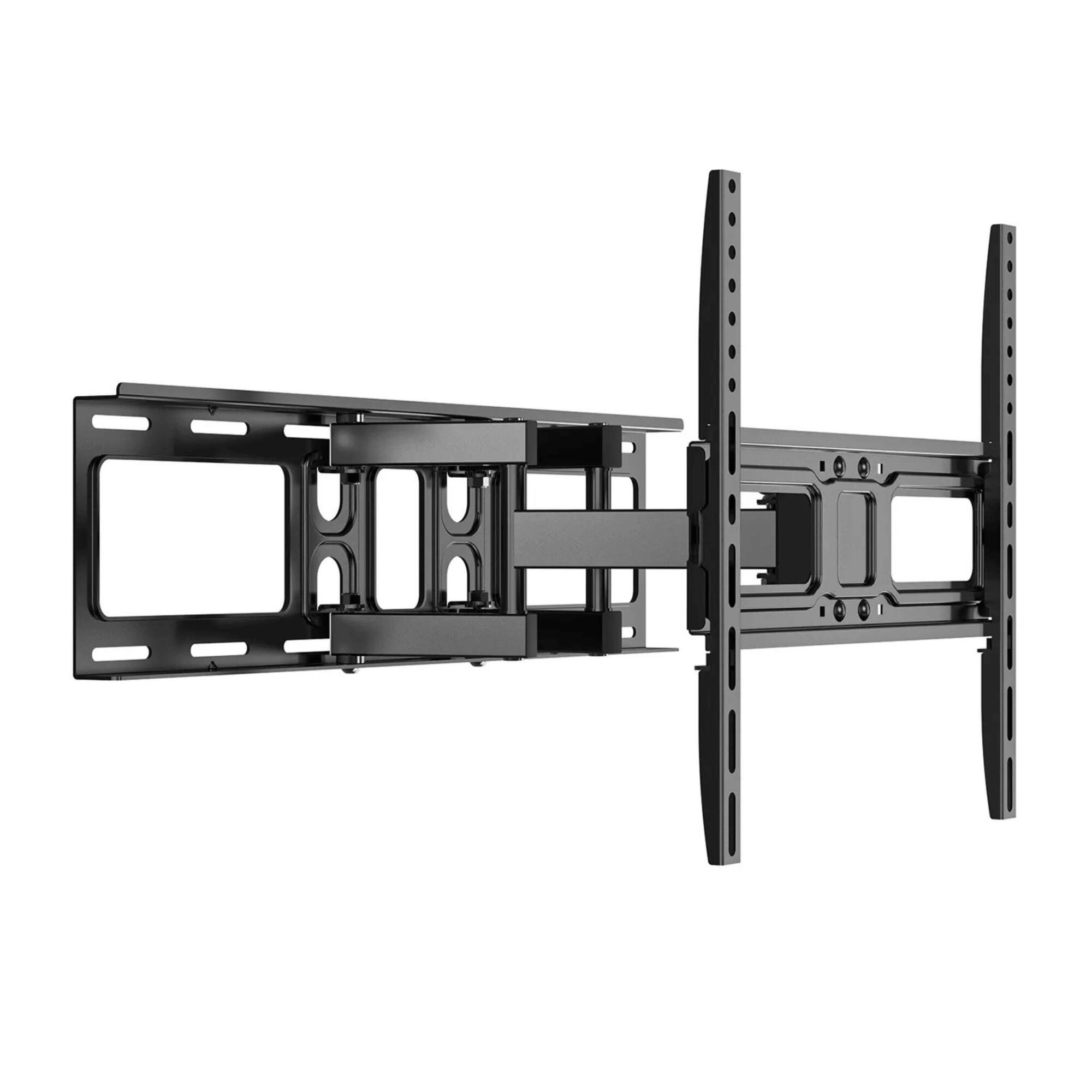 Front. ErgoAV - Motion Mount with Dual Arms for TVs 40" to 55" - Black.