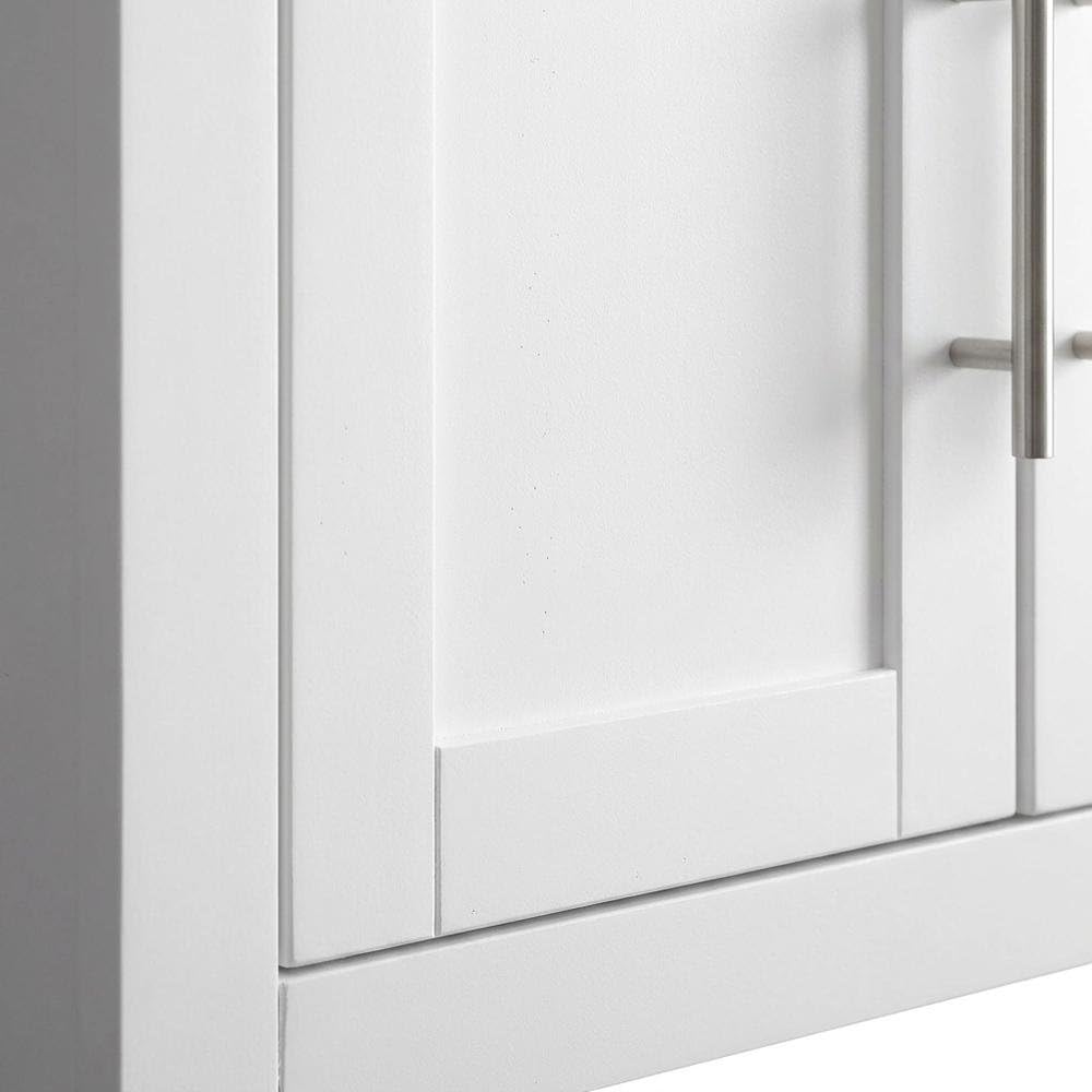 Back. FurniFact - White 3-Piece Wall Storage Cabinet Set - White.