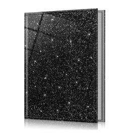 Kitcheniva - Portable Wallet Photo Album Leather Cover 52 Photo Capacity For 4x6 Photo - Glittering Black