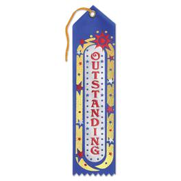 The Beistle Company - Outstanding Award Ribbon (Pack of 6) - Multicolor