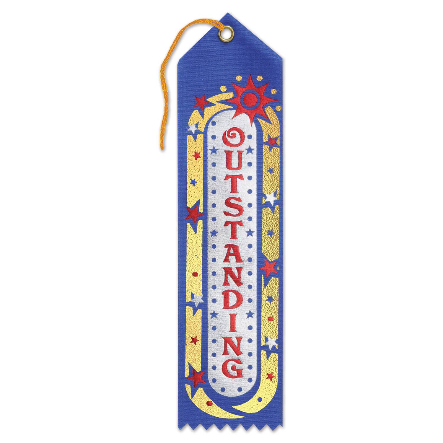 The Beistle Company - Outstanding Award Ribbon (Pack of 6) - Multicolor