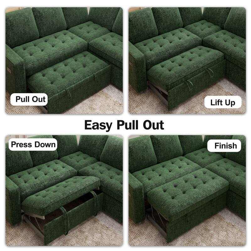 Easy Pull Out

1. Pull Out
2. Lift Up
3. Press Down
4. Finish