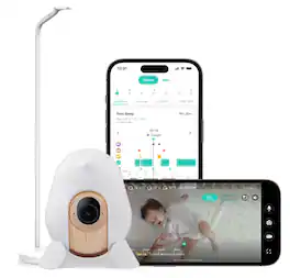 CuboAi - Smart Baby Monitor 3: AI Safety Alerts, 2.5K Night Vision, 2-Way Audio, App Control (Floor Stand)