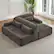 Alt View 6. Aukfa - Chenille L-Shape Sectional Sofa-Minimalist, Sleeper Couch for Living Room, Apartment, Reception-No Assembly - Brown.