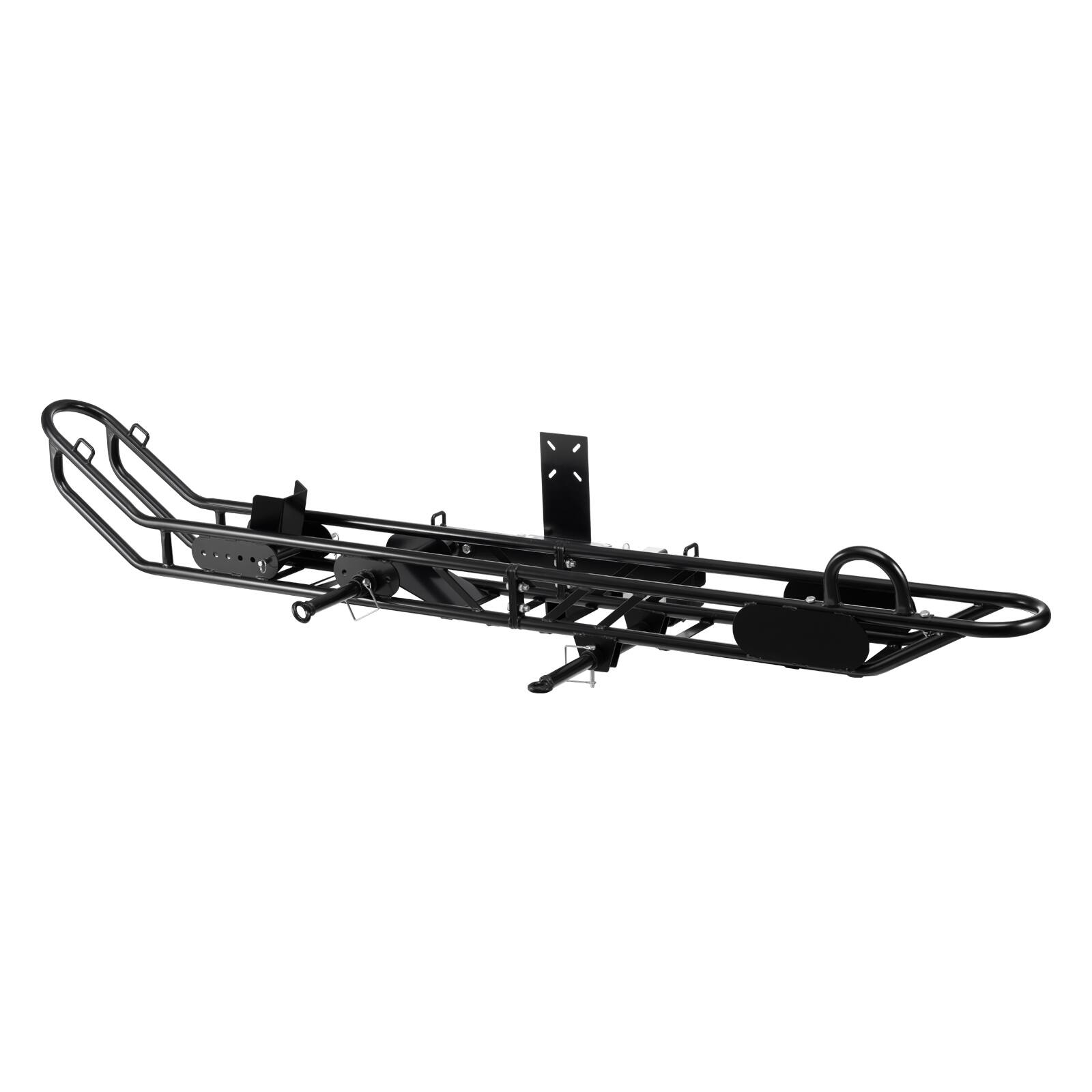 Alt View 5. VEVOR - Motorcycle Carrier, 500 lbs Capacity, Heavy Duty Steel Hitch Mount Rack with Anti-Tilt Lock Device, Straps & Stabilizer - Black.