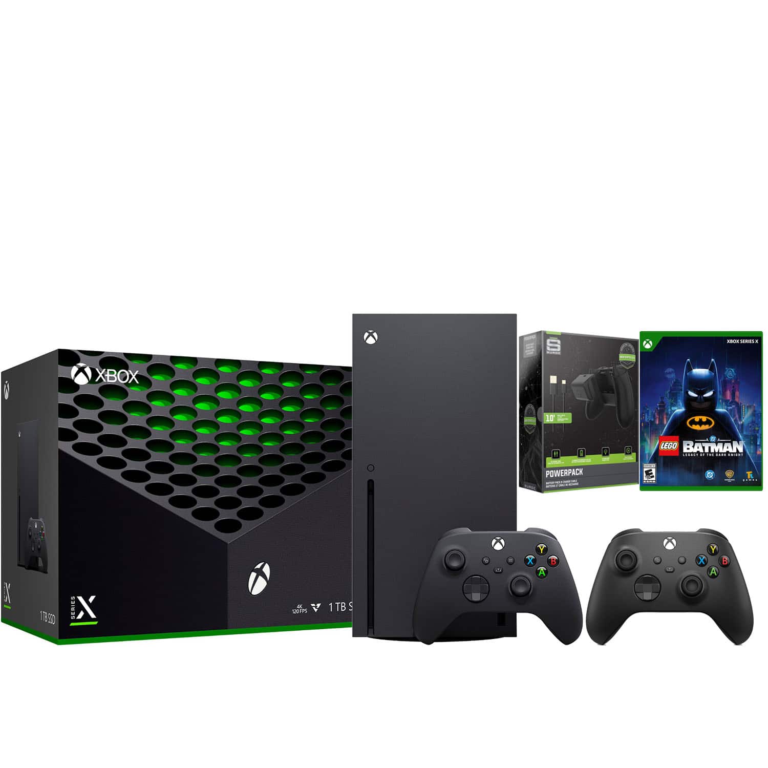 Xbox Series X 1TB Disc Console with LEGO Batman, Extra Controller and Battery Pack Bundle