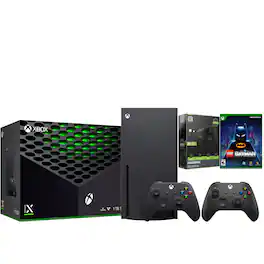Xbox Series X 1TB Disc Console with LEGO Batman, Extra Controller and Battery Pack Bundle