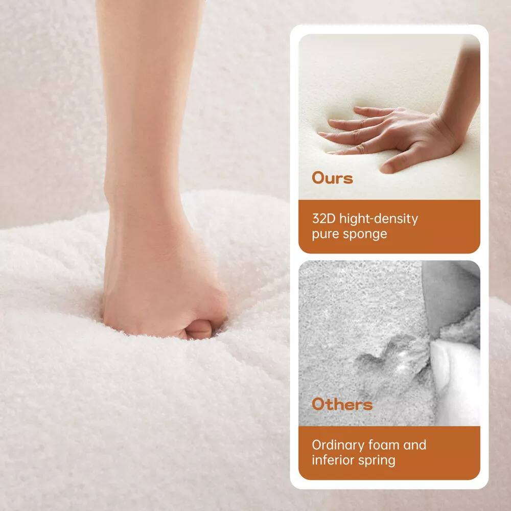 Ours  
32D high-density pure sponge  

Others  
Ordinary foam and inferior spring