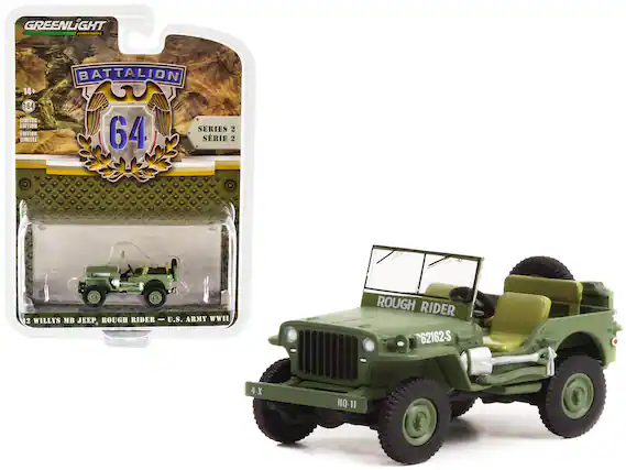 GREENLIGHT
BATTALION
64
SERIES 2
14+
1:64
LIMITED EDITION
EDITION LIMITÉE
WILLYS MB JEEP ROUGH RIDER - U.S. ARMY WWII
62162-S
4-X
HQ-11