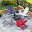 Alt View 1. Costway - Patio Adirondack Chair with Inclined Seat High Backrest & Wide Armrests - Gray.