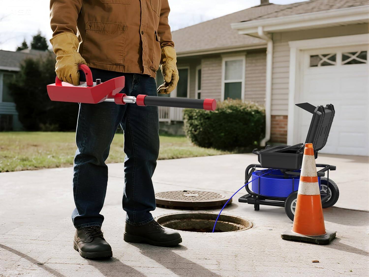 Alt View 2. Aukfa - 512Hz Locator & Sonde Transmitter Kit - For Sewer Camera Models 10DX1/10DZ/7DVE/7DA/L09D/7GY60A.