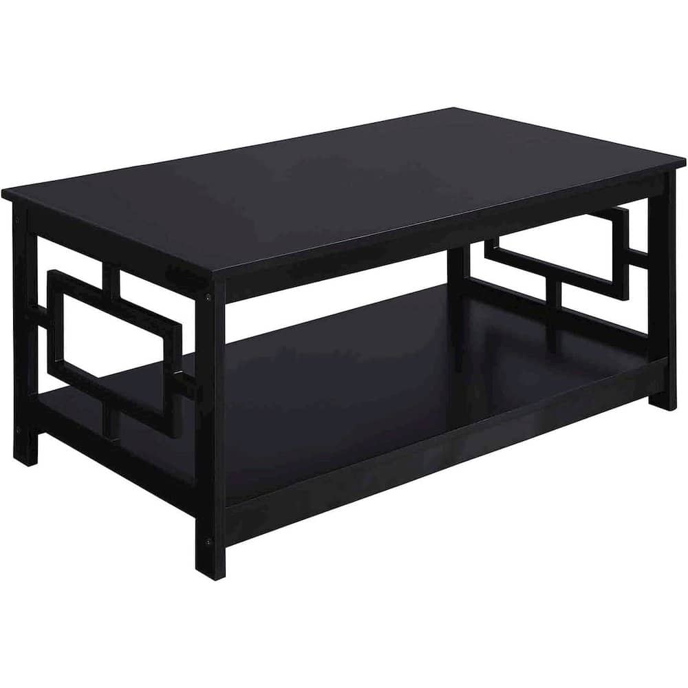 Convenience Concepts - Town Square Coffee Table with Shelf - Black