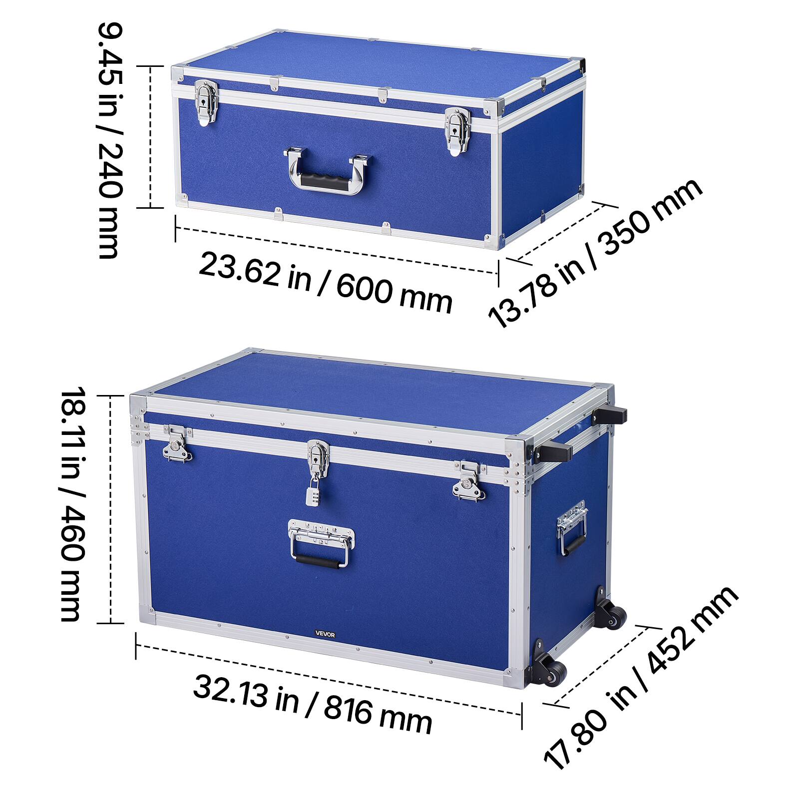 9.45 in / 240 mm  
23.62 in / 600 mm  
13.78 in / 350 mm  
18.11 in / 460 mm  
32.13 in / 816 mm  
17.80 in / 452 mm