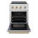Angle. ZLINE - Autograph 24 in. 3.2 cu. ft. Paramount Freestanding Induction Range with 3 Burners and Electric Oven w/ Bronze Accents - Stainless Steel.