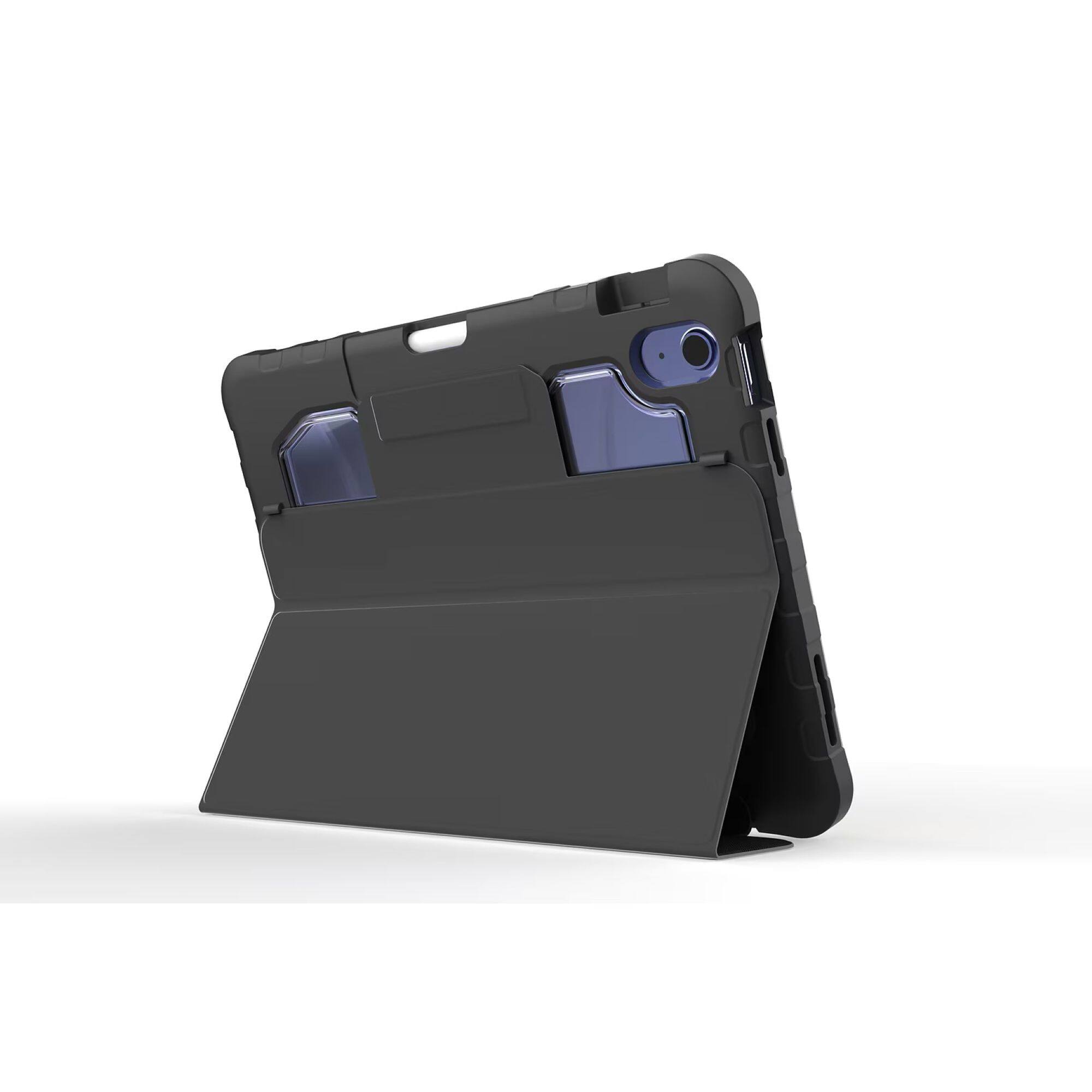 Left. Techprotectus - TechProtectus MagStand Rugged Folio Case for iPad 10.2'' (Gen 7/8/9) - Black.